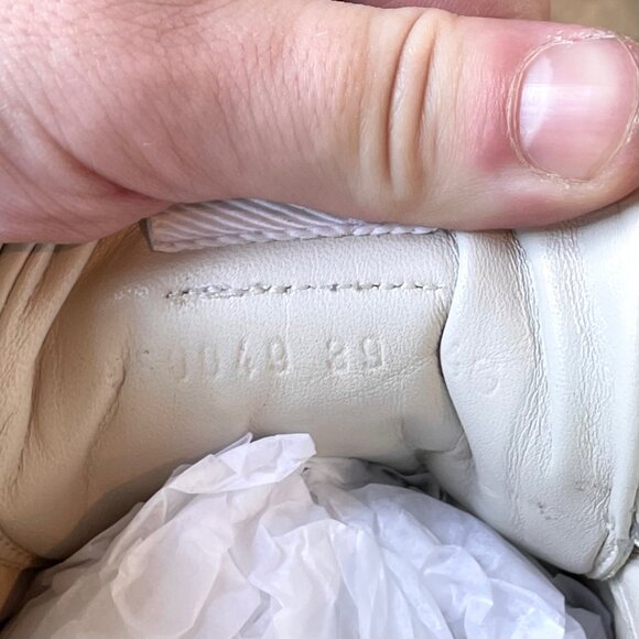 Gucci Ivory Leather Interlocking GG Rhyton Chunky Sneakers - Picture 11 of 12